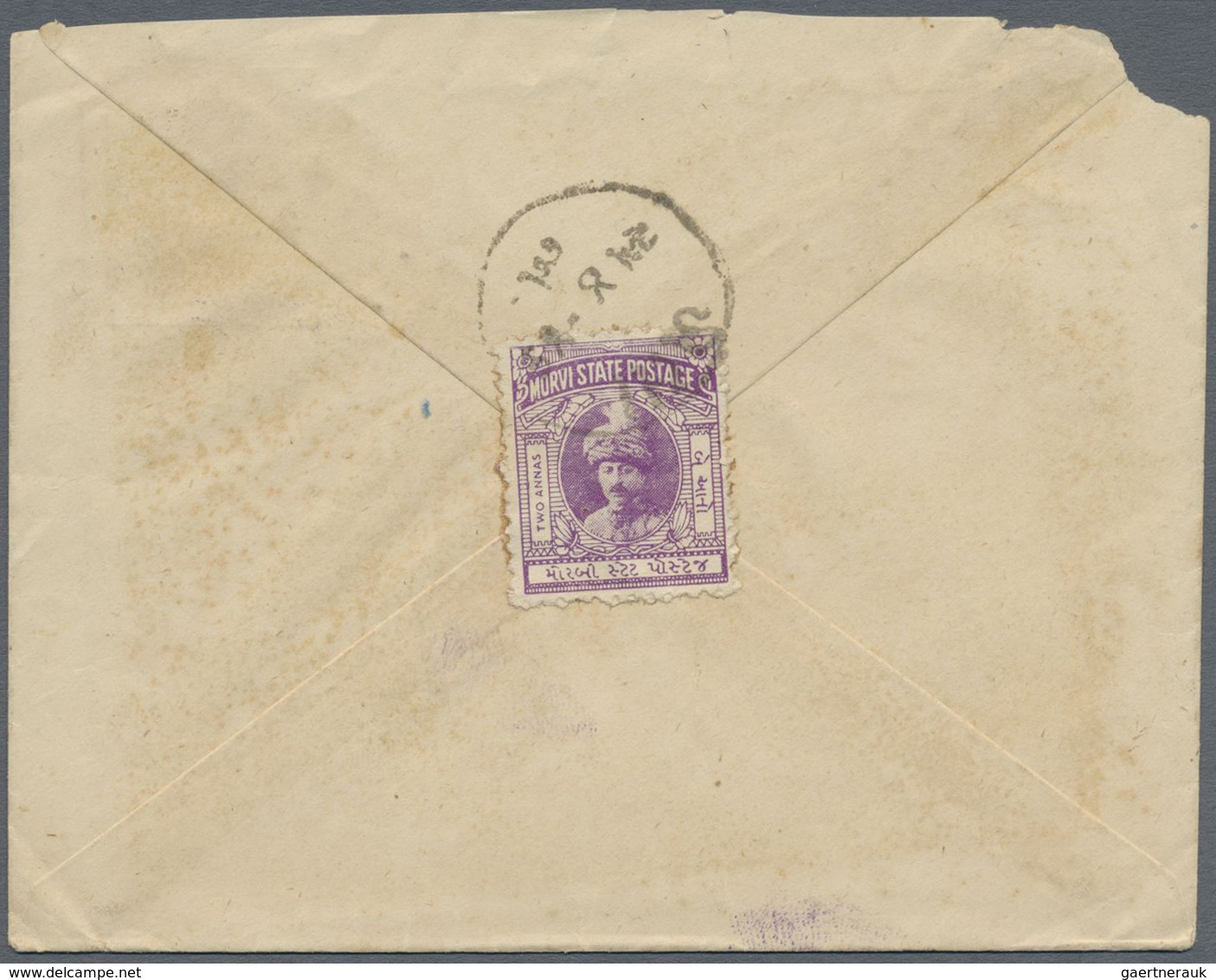 GA Indien - Feudalstaaten: MORVI 1933-39: Three Different Postal Stationery Envelopes Used Registered, - Other & Unclassified