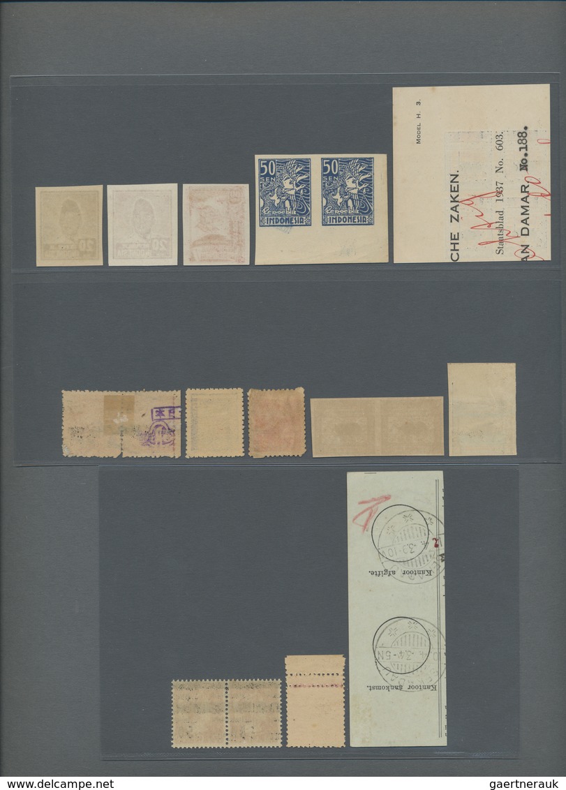 (*)/O/ Indonesien - Vorläufer: 1943/48, The Assembly Of Better Early Materials, Inc. 20 S. Blue/red Proof C - Indonesië