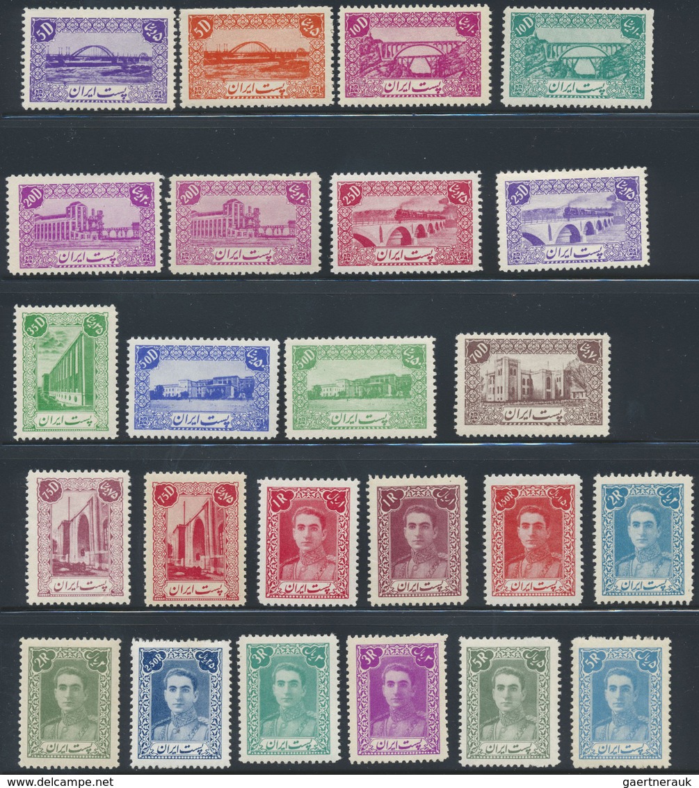 * Iran: 1942-46, First And Second Shah Sets, Mint Hinged, Fine, Scott Catalogue Value $5.698 - Iran