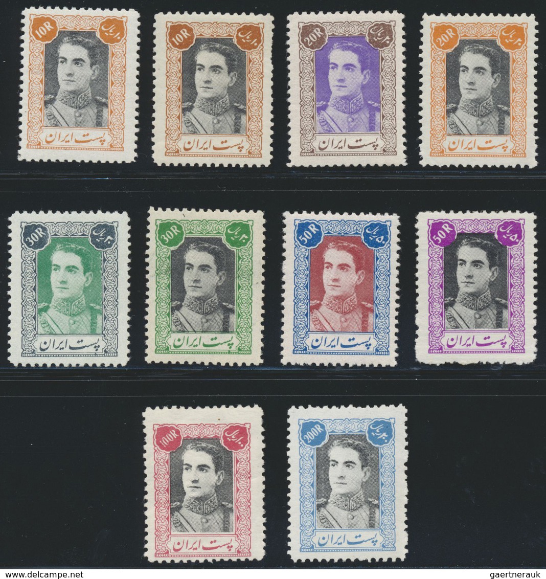 * Iran: 1942-46, First And Second Shah Sets, Mint Hinged, Fine, Scott Catalogue Value $5.698 - Iran