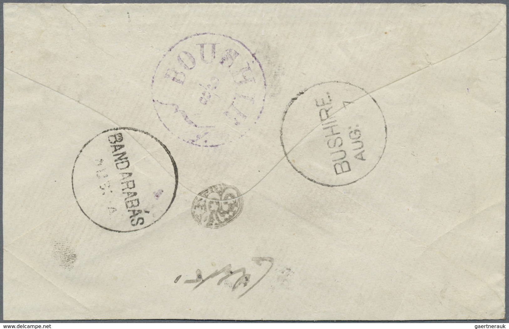 Br Iran - Britische Besetzung Bushire: 1880, Letter From BANDRABAS To YUZ Via British Indian Postoffice - Iran