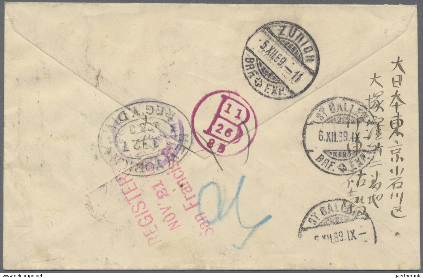 GA Japan: 1877/88, Koban Small Size Envelope 2 S. Uprated Old Koban 10 S. And UPU-Koban Complete Set Ea - Other & Unclassified