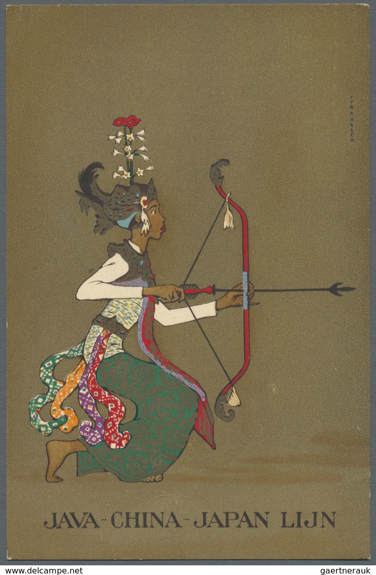 Japan: 1938, Nikko 10 S. Tied "KOBE 16.11.39" To Ppc (Java-China Japan Line, Showing Female Archer I - Other & Unclassified