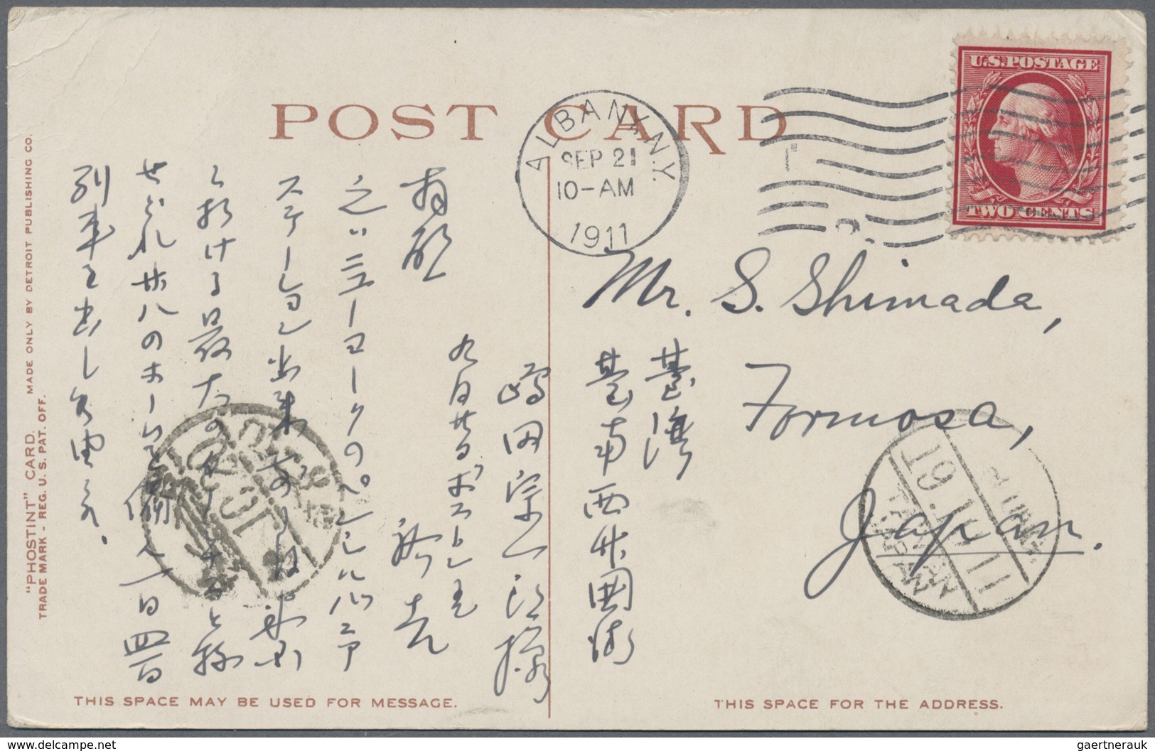 Japanische Post in China: 1909/37, four cards: Kiku 4 S. tied "DAIREN 3.10.09" via "CHANGCHUN-S 4.10