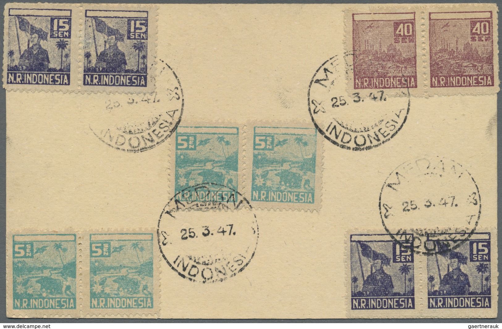 GA Japanische Besetzung  WK II - NL-Indien / Sumatra / Dutch East Indies: 1942, 3 1/2 C. "Dai Nippon" C - Indonesië