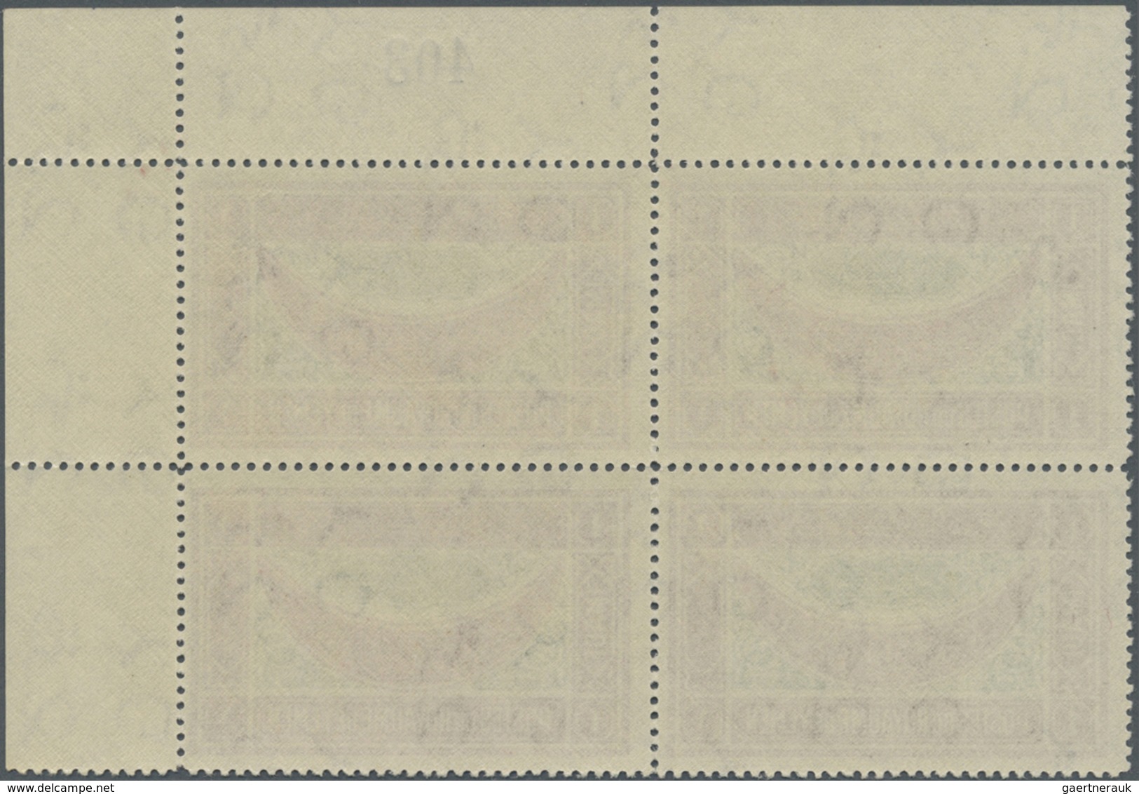 ** Jemen: 1940, Definitives "Ornaments", ½b. To 1i., Complete Set Of 13 Values As Plate Blocks From The - Yemen