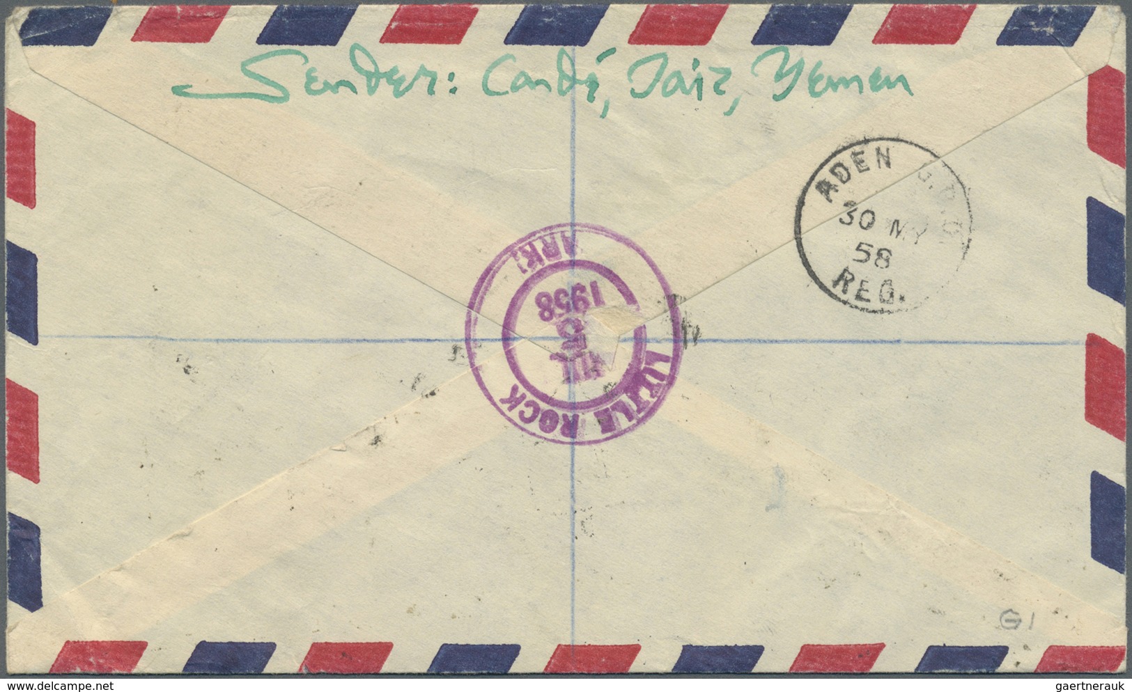 Br Jemen: 1957/1960, Lot Of Four Covers To USA Resp. Aden, Three Registered Mail, 4b. Arab Postal Union - Yemen