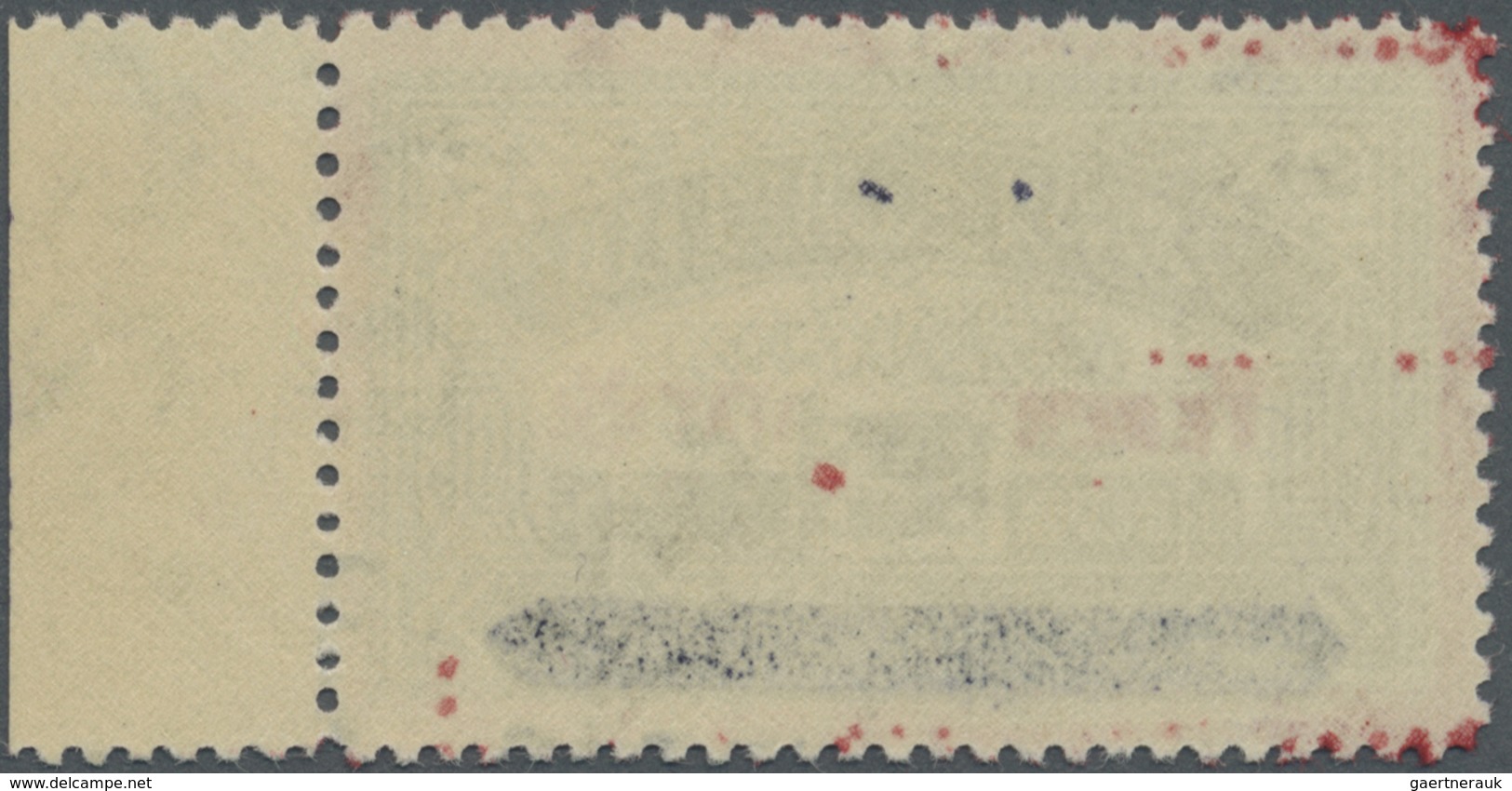 ** Jemen - Königreich: 1963, Consular Official Stamp 10b. Red/black With Red Handstamp Overprint 'YEMEN - Yemen