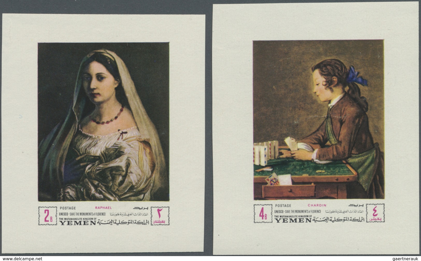 ** Jemen - Königreich: 1968, UNESCO Campaign To Save Florentine Works Of Art Complete Set Of Paintings - Yemen