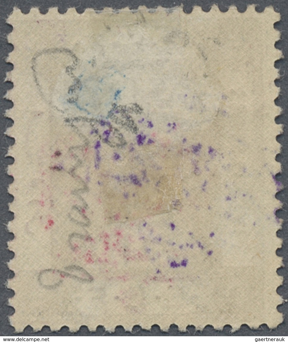 * Jordanien: 1923, 5/10 P. On 5 P. Violet With Double Violet Handstamp And Normal Black Overprint, Min - Jordan