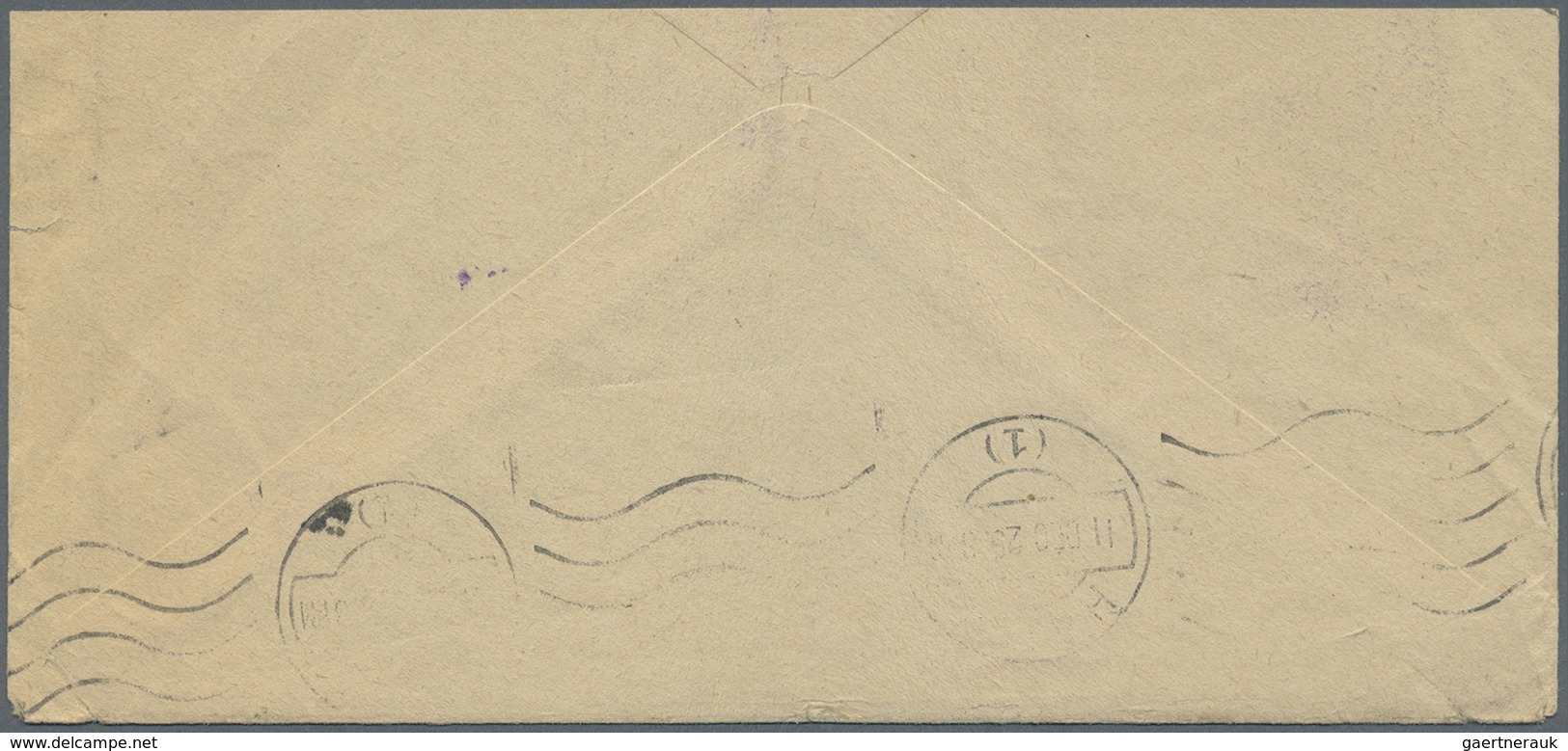 Br Jordanien: MADABA (type D1): 1925 (9.12.), Cut Down Cover Bearing Four Optd. Palestine Stamps Used W - Jordanië