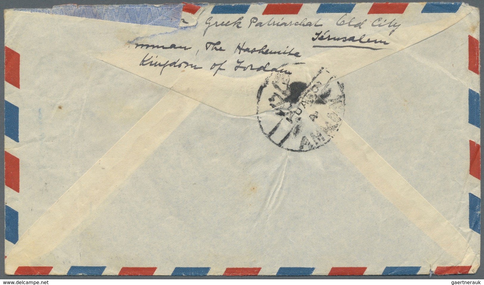 Br Jordanien: 1942/47, Two Covers With Nice Franking To Switzerland, One Of Them With Unusal Censorship - Jordanie