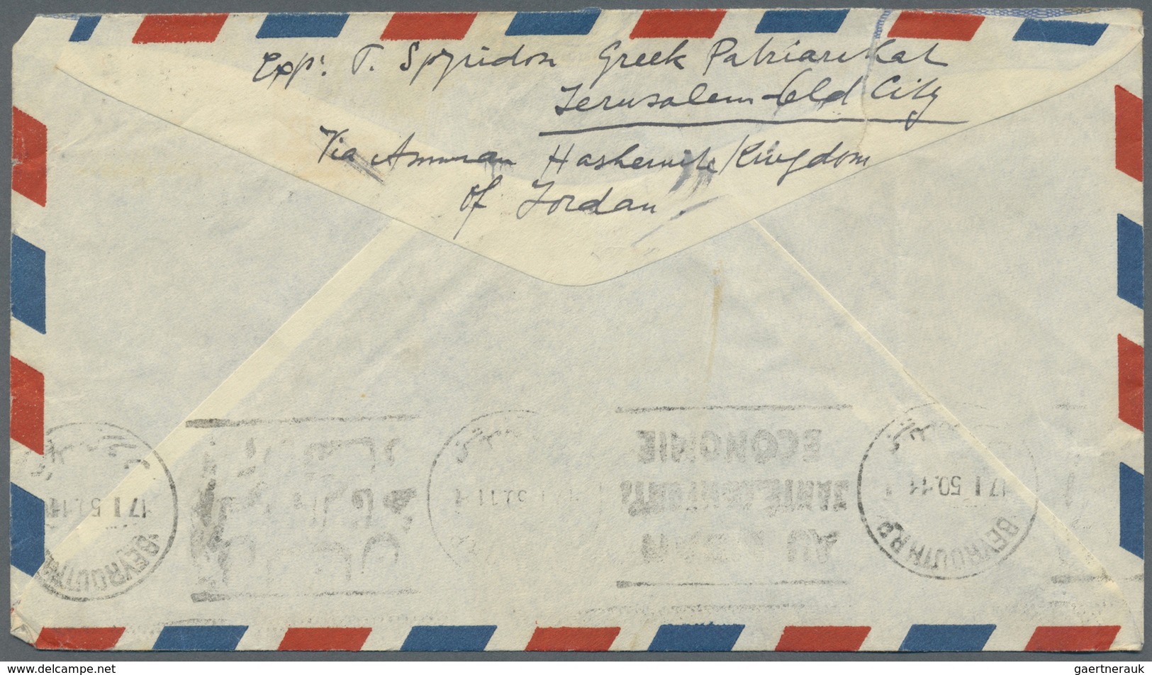 Br Jordanien: 1942/47, Two Covers With Nice Franking To Switzerland, One Of Them With Unusal Censorship - Jordan