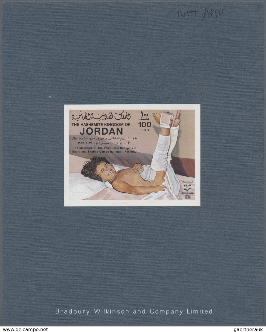 (*) Jordanien: 1983, Massacre Of The Palestinian Refugees In Sabra And Shalila Camps Miniature Sheet Sho - Jordanië