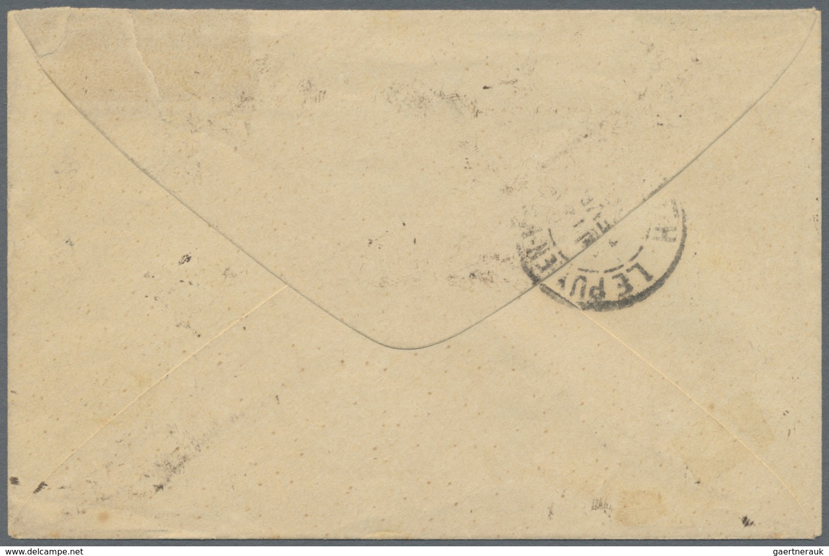 GA Kambodscha: 1898. French Indo-China Postal Stationery Envelope 5c Green Cancelled By Pnompenh/Cambod - Cambodia