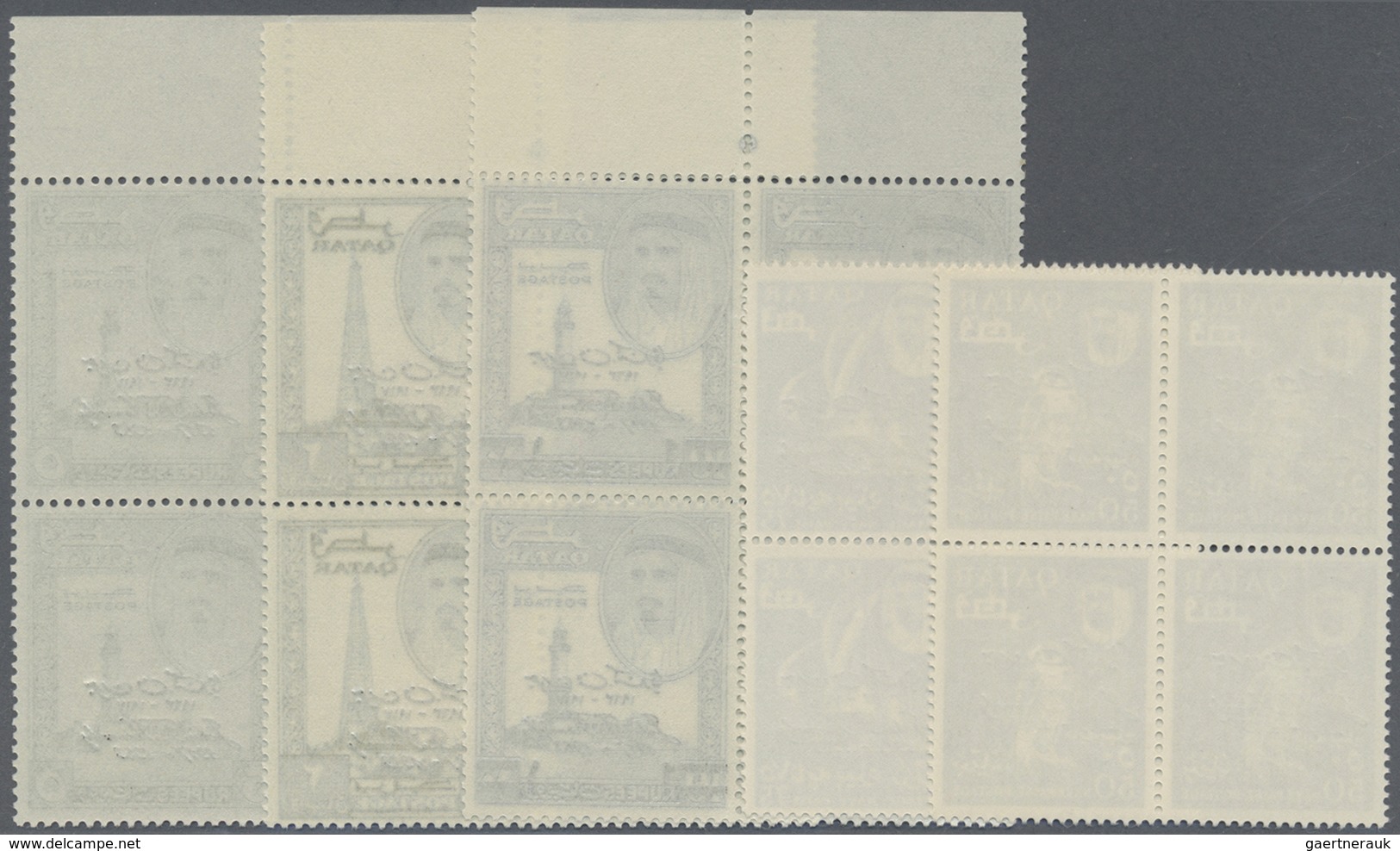 ** Katar / Qatar: 1966, 3rd Death Anniversary Of John F. KENNEDY Complete Overprint Set Of Five In Bloc - Qatar