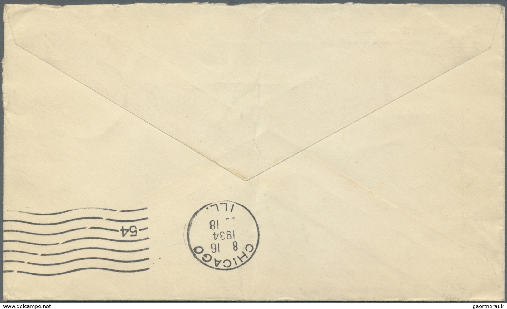 Br Korea: 1934. Envelope Written From Junten (Soonchun) Addressed To Chicago Bearing Japan SG 231, 1s Y - Corée (...-1945)