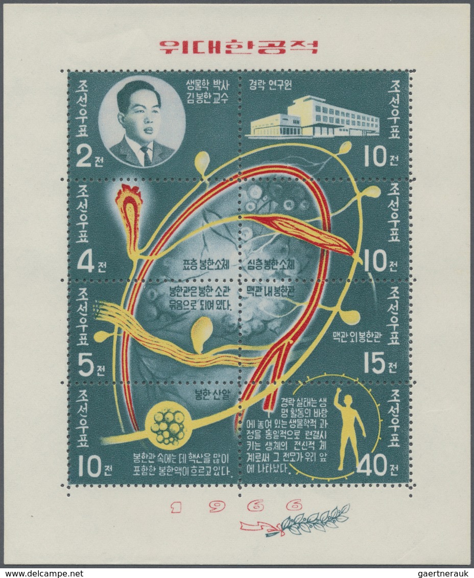 (*) Korea-Nord: 1966. Lot Of 3 Souvenir Sheets "Prof. Kim Bong Han" With Scarce Perforation Varieties: 1 - Korea, North
