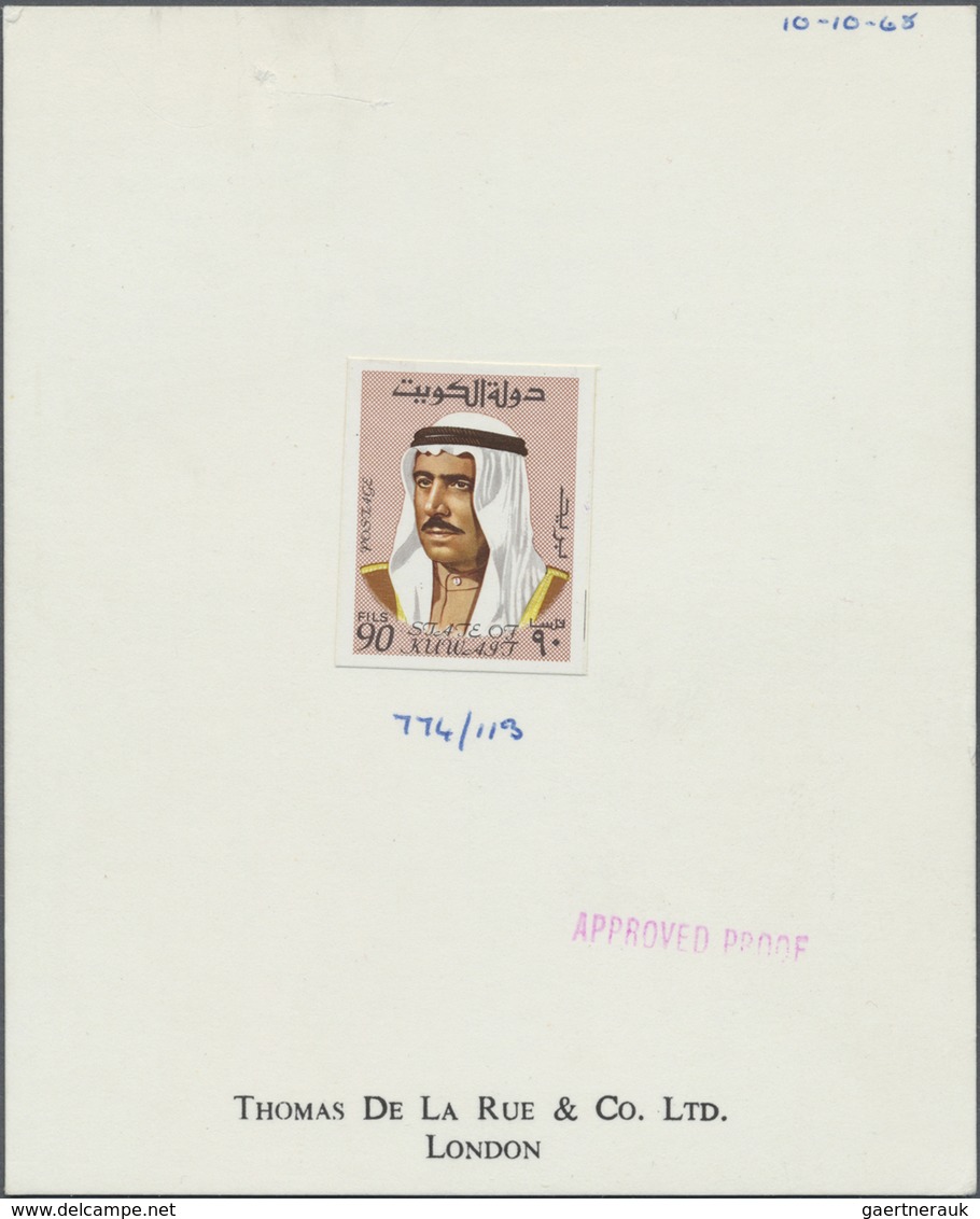 Kuwait: 1969, Amir Sheikh Sabah Issue 8f-90f. Imperforate Final Proofs, As Submitted And Approved, O - Koeweit