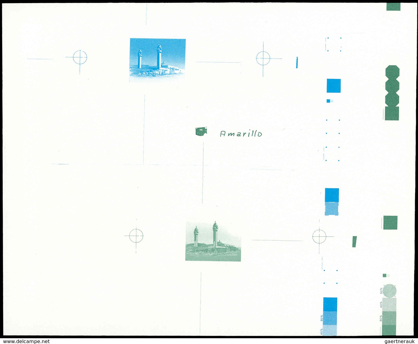 ** Kuwait: 1989, PILGRIMAGE TO MECCA - 30 items; single die proofs for the set, different color variati