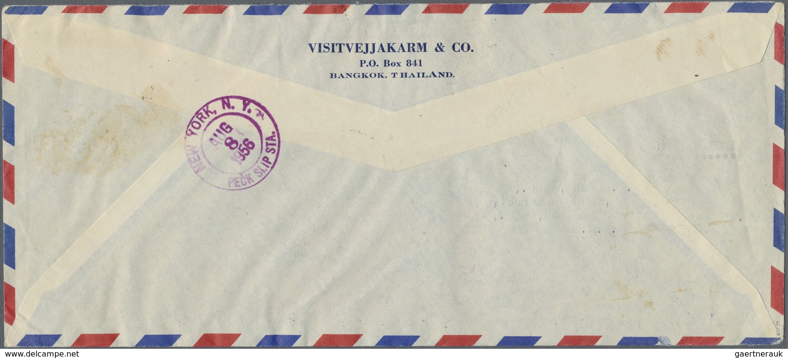 Laos: 1956, Souvenir Sheets No. 18/20 On Registered Airmail-letters, All Sent From "VIENTIANE 5.8.56 - Laos