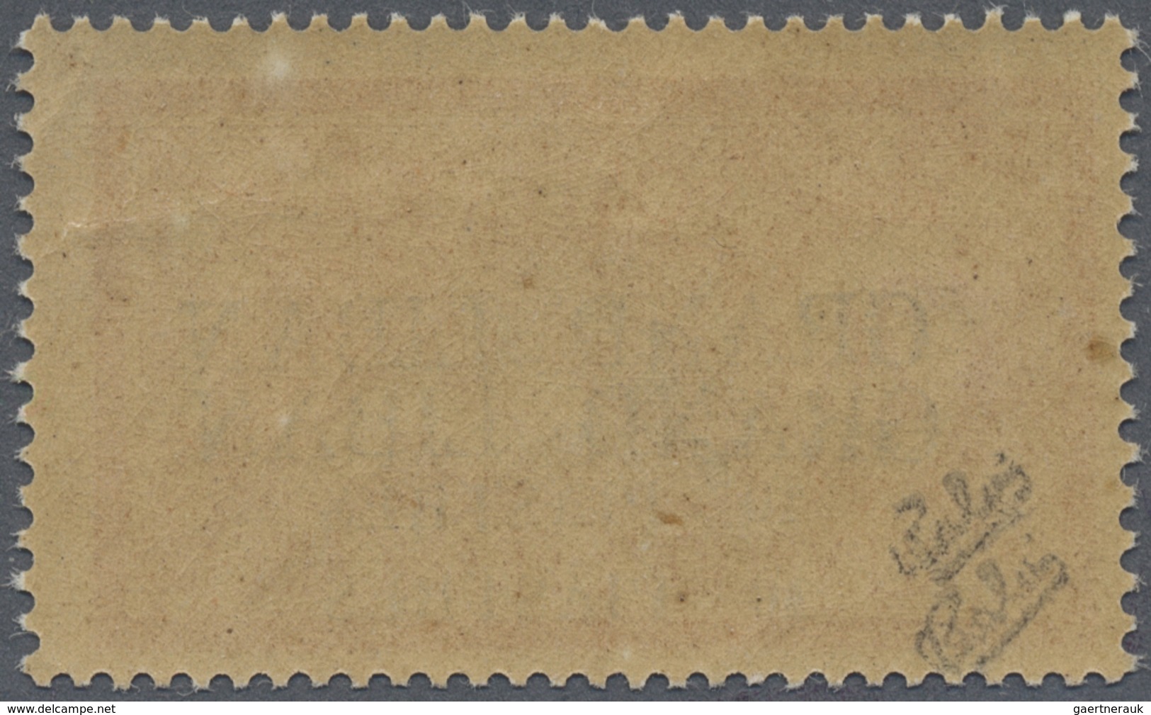 * Libanon: 1924, 10pi. On 2fr. Orange/blue, DOUBLE Overprint, Mint O.g. Previously Hinged, Faint Indic - Libanon