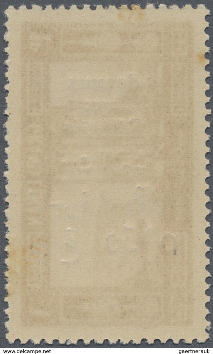 ** Libanon: 1926, War Refugee Relief, 1pi. + 0.50pi. Red, Vertical Blue Overprint (which Was Used For T - Libanon