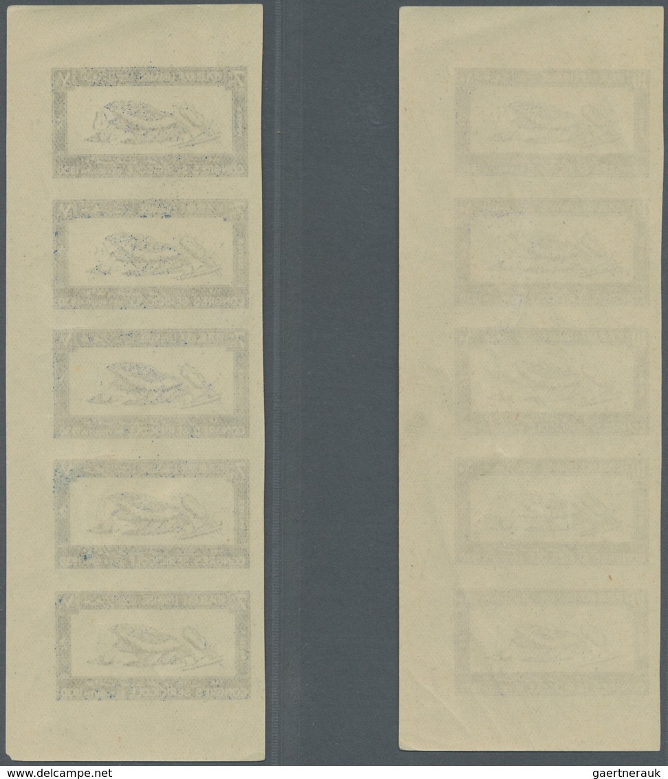 ** Libanon: 1930, Silkworm Growers Congress, 4pi. To 25pi., Complete Set Of Six Values As IMPERFORATE M - Lebanon