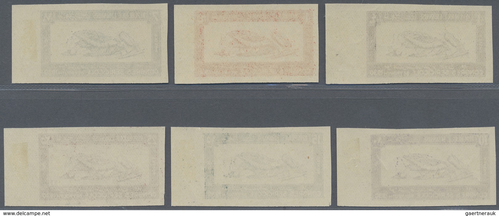 **/* Libanon: 1930, Silk Worm Grower's Congress, Right Marginal Set IMPERFORATE, Mint O.g. Previously Hin - Lebanon