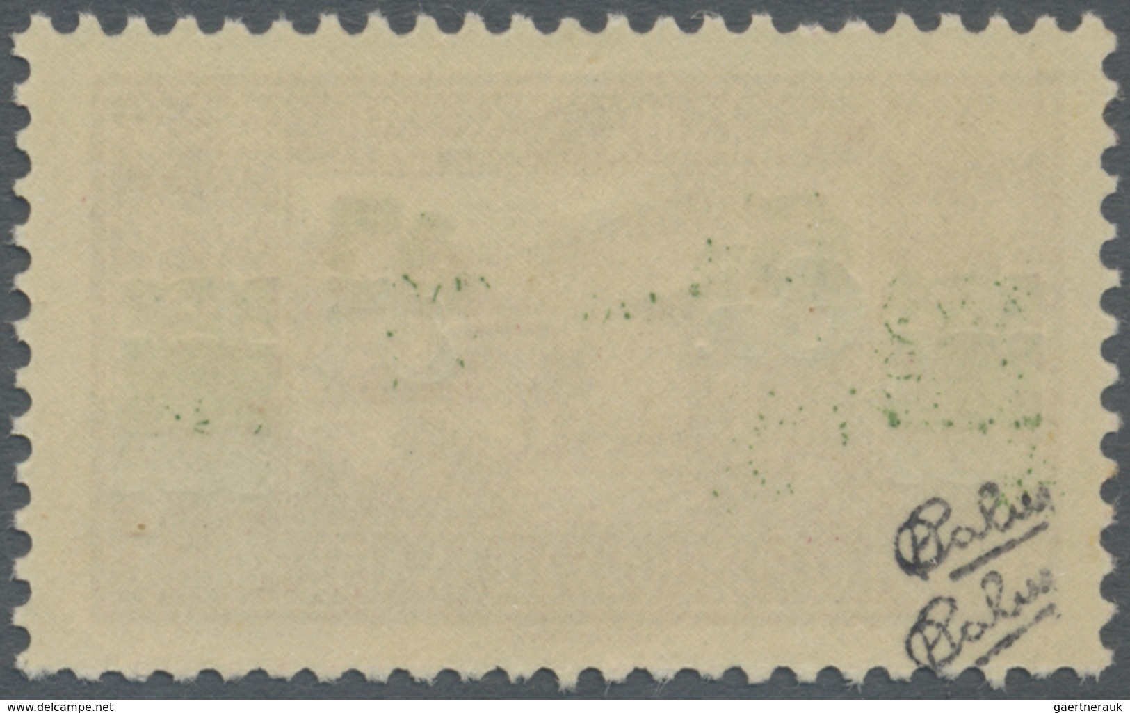 ** Libanon: 1943, 6pi. On 7.50pi. Carmine With DOUBLE Overprint, Unmounted Mint, Few Flat Perfs, Signed - Lebanon