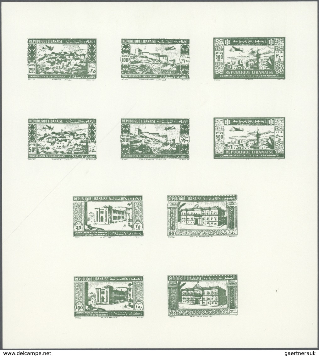 Libanon: 1944. Série De 5 épreuves Collectives. Avec Valeur Faciale. (Yv Pa 85/90) - Lebanon