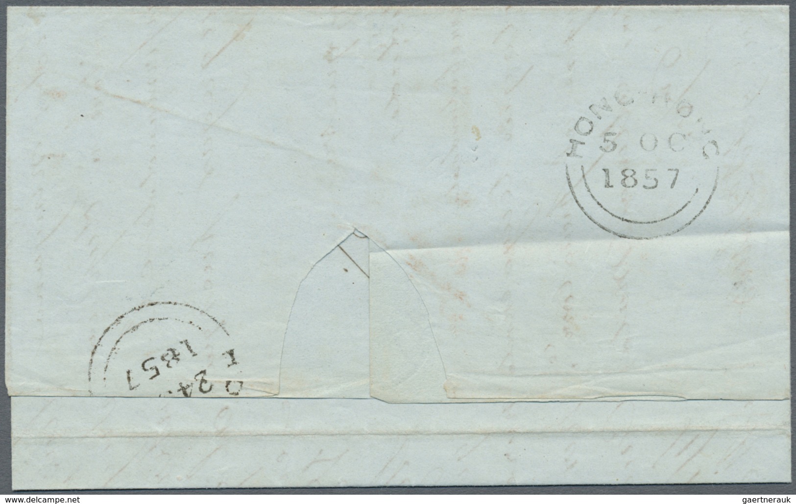Br Macau: 1857. Stampless Envelope Written From Macau Dated '22nd Sept 1857' Addressed To 'Jose Matia, - Andere & Zonder Classificatie
