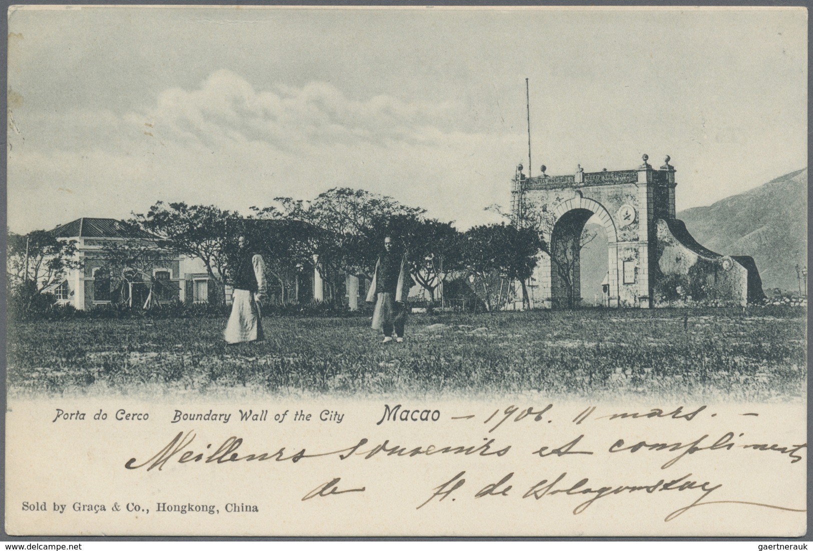 GA/Br Macau - Ganzsachen: 1907, UPU Card 4 Av. Canc. "MACAU 18 OUT 07" Via Hong Kong 19 OCT To Paris/Franc - Postwaardestukken