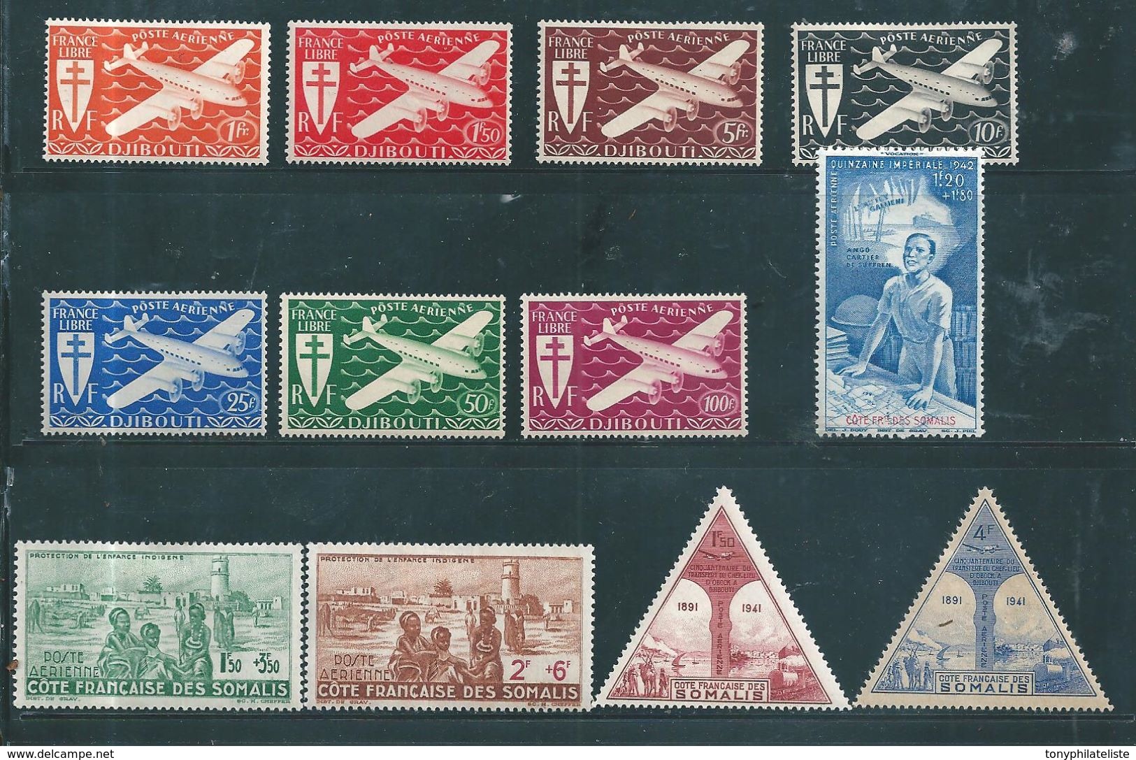 Timbres Des Cote De Somalis PA De 1967 A 1943   N°1 A 12 Complet   Neufs * - Nuovi