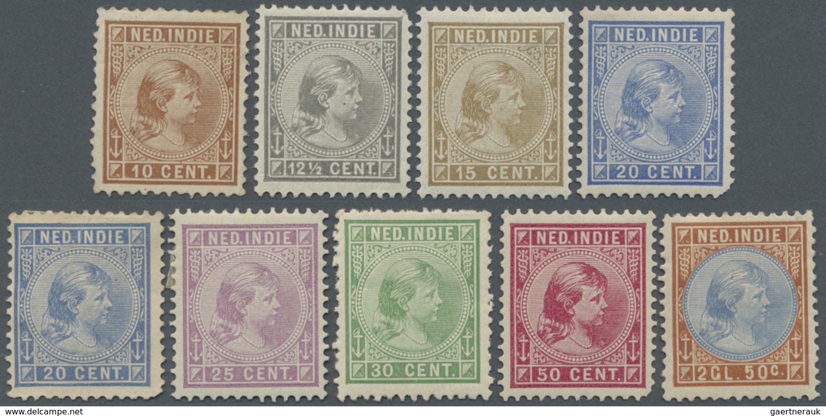 * Niederländisch-Indien: 1892-97 (ca.). Netherlands Lndies SG 94 To SG 101 Very Fresh Mint Set(some Sm - Netherlands Indies