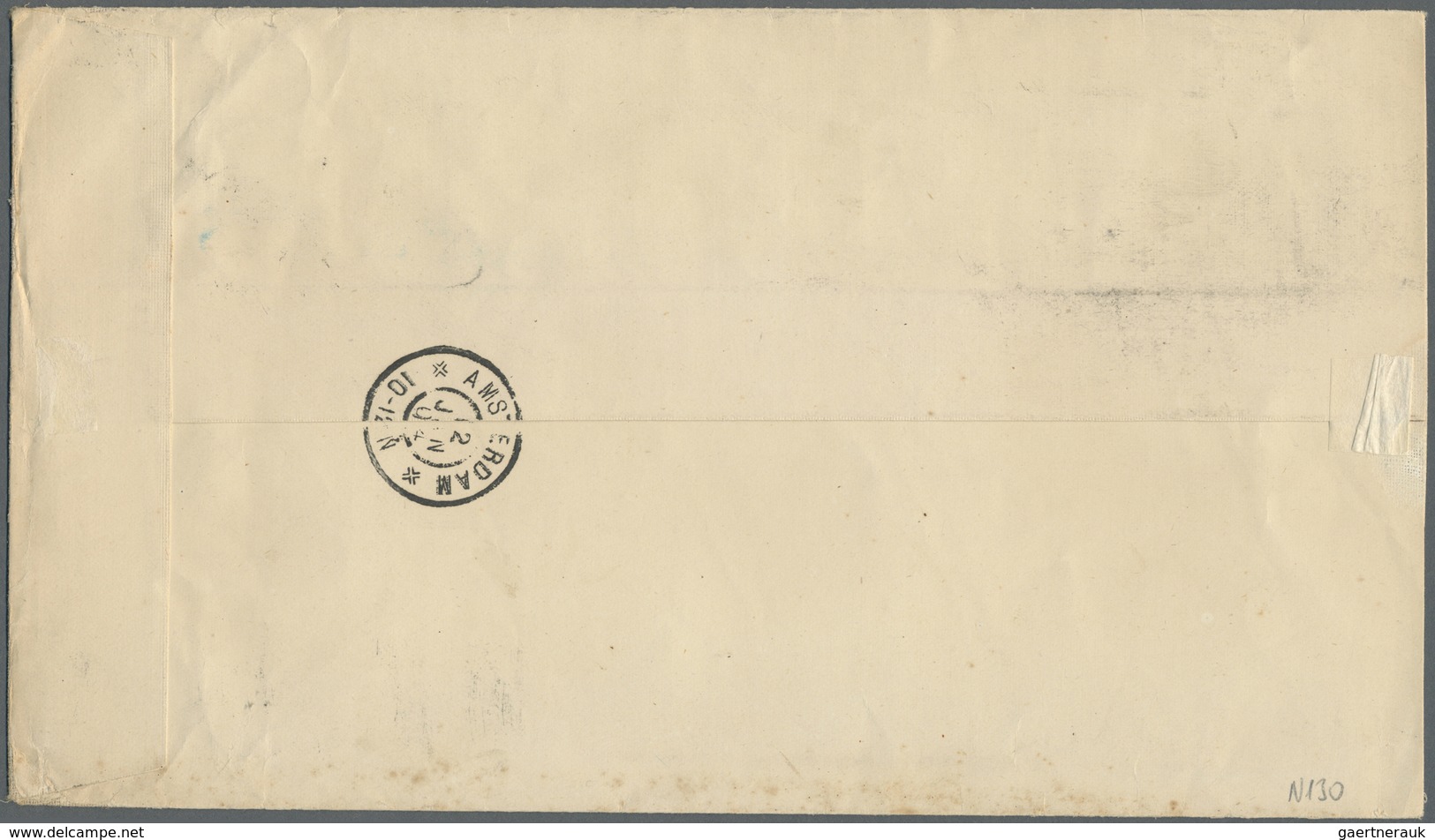 Br Niederländisch-Indien: 1903, Business Letter Franked With 50 Cent. Wilhelmina In Strip Of Three, Lef - Nederlands-Indië
