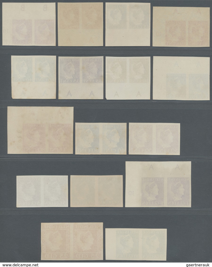 (*)/ Niederländisch-Indien: 1941/47 Series, 10 C.- 25 Gld., Imperforated Ungummed Proofs In Horizontal Pa - Indes Néerlandaises