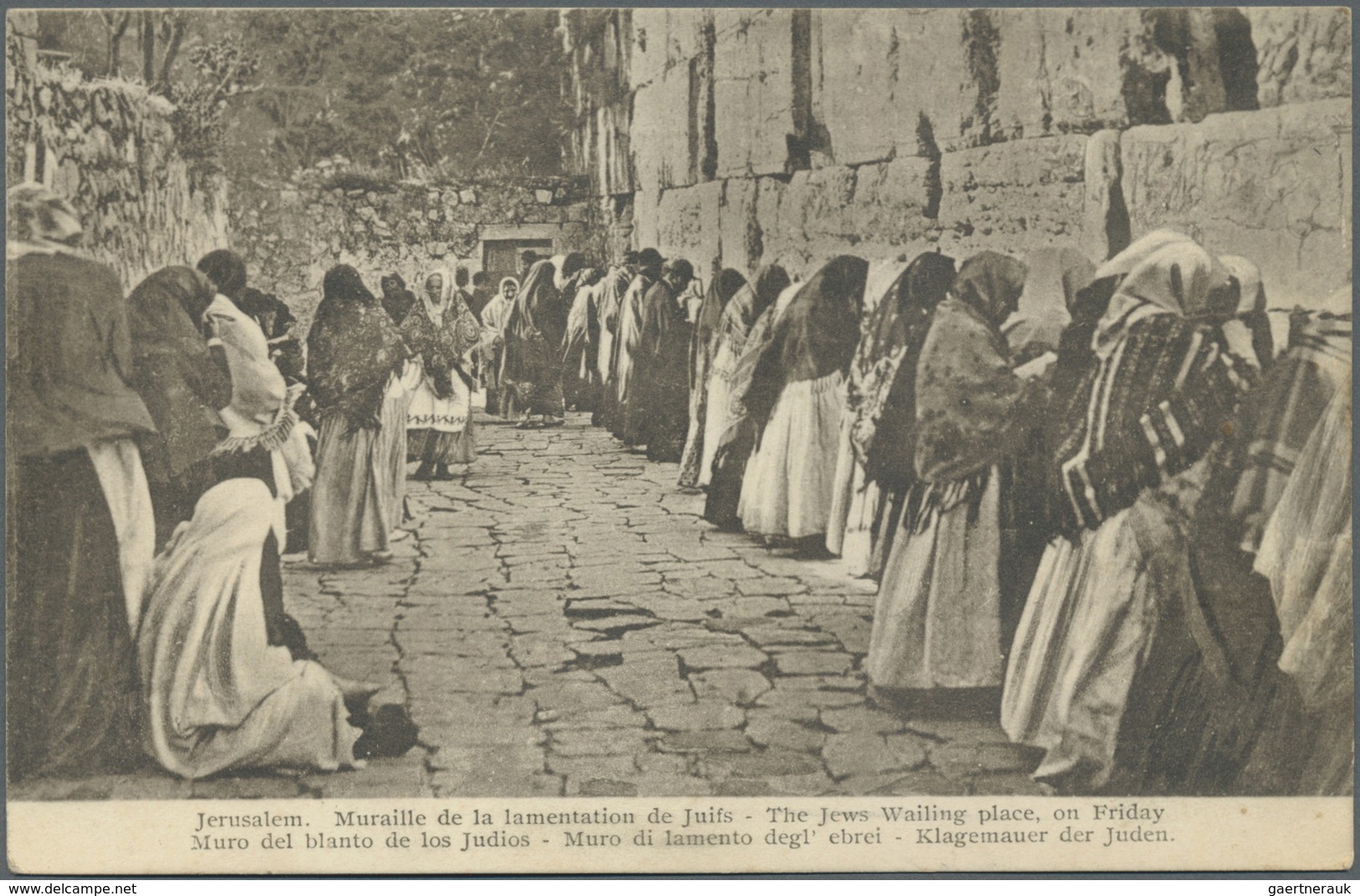Br Palästina: 1936. Picture Post Card Of 'The Wailing Wall, Jerusalem' Written From Jerusalem Dated '20 - Palestina