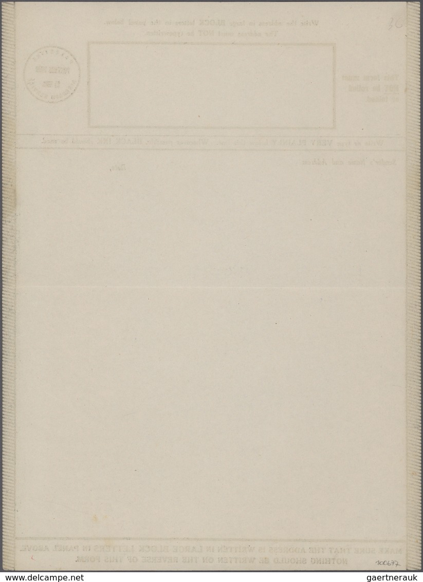 GA Palästina: 1943 Ca., AIRGRAPH Form With Imprint "Palestine Airgraph Service POSTAGE PAID 15 Mills", - Palestine