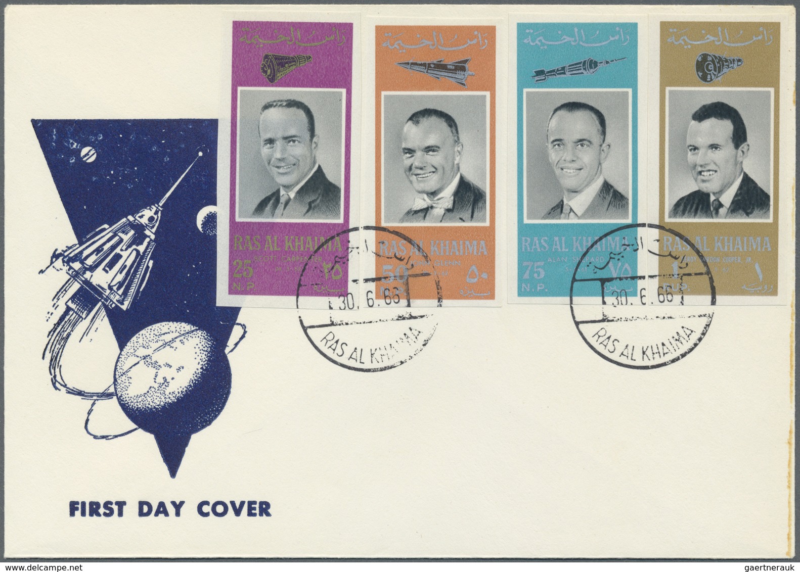 Ras Al Khaima: 1966, American Astronauts, Perf./imperf. And Both Souvenir Sheets (these Small Imperf - Ra's Al-Chaima