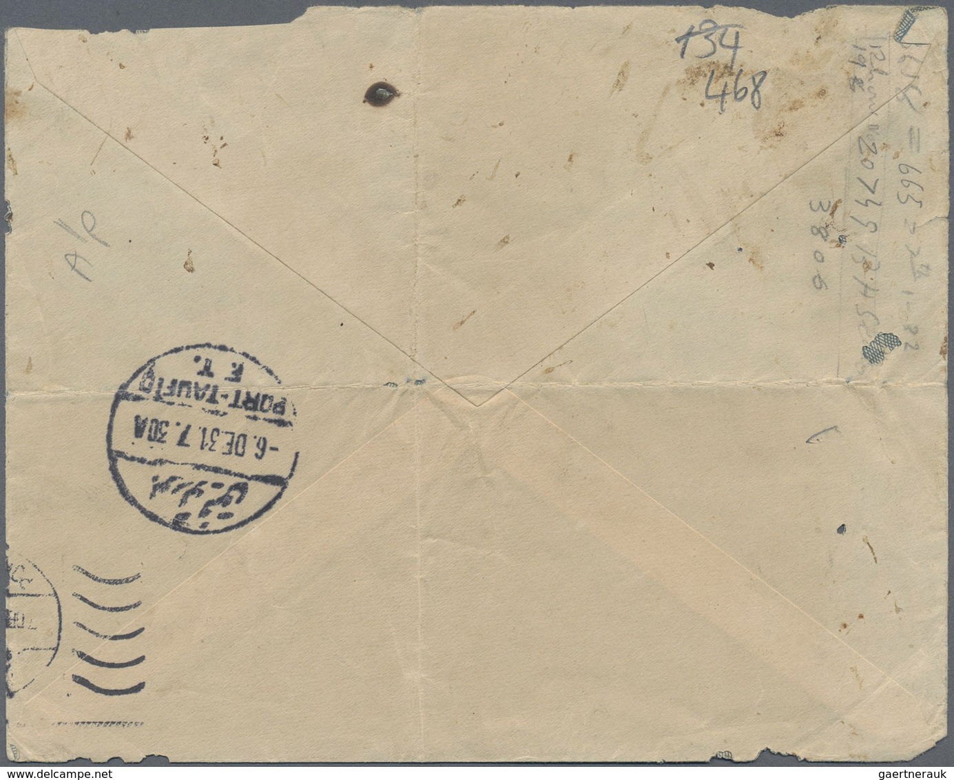 Br Saudi-Arabien - Nedschd: 1931, Cover Bearing Pair 1/8 Pia. Ocher And 1 1/2 Pia. Gray Blue Tied By "M - Saoedi-Arabië