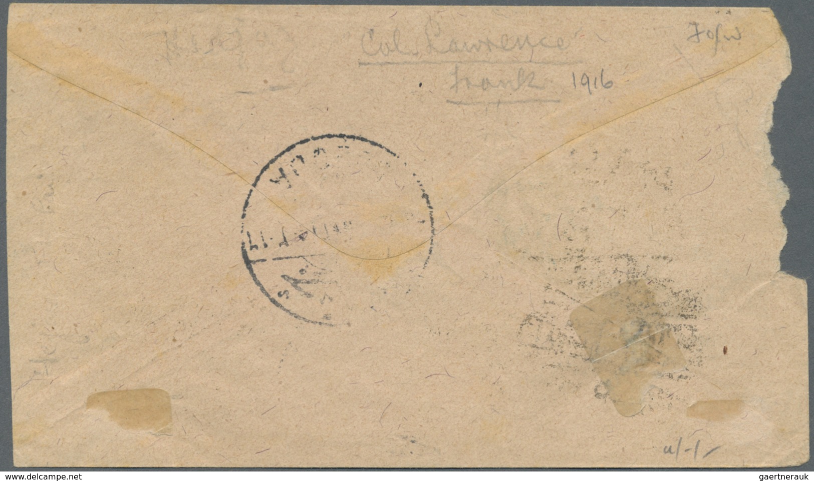 Br Saudi-Arabien - Stempel: 1916, Stampless Cover Tied By "MEKKE I MUKEREME - 2/12/16" Ds. (Uexkull Typ - Saudi Arabia