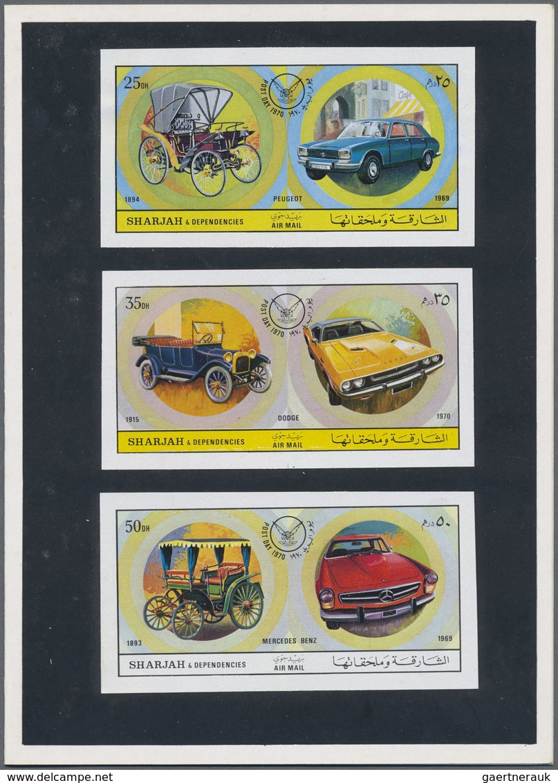 (*) Schardscha / Sharjah: 1971, European And American CARS (oldtimers And Modern Cars) Nine Different Im - Sharjah