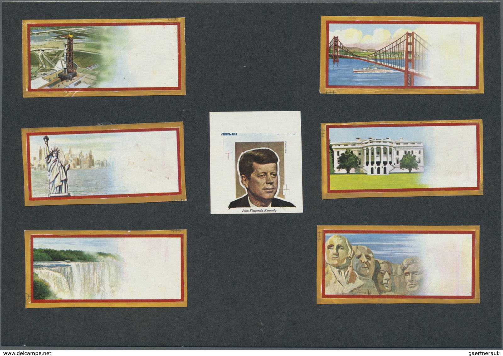 (*) Schardscha / Sharjah: 1972, John F. KENNEDY Complete Set Of Six In Imperforate PROOFS With Missing K - Sharjah