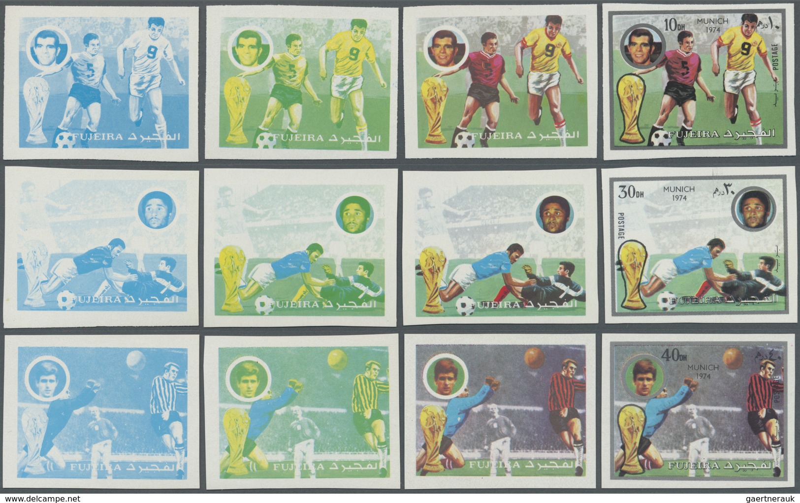 ** Schardscha / Sharjah: 1973, Football World Championship '74, 10dh., 30dh. To 3r., Eight Values With - Sharjah