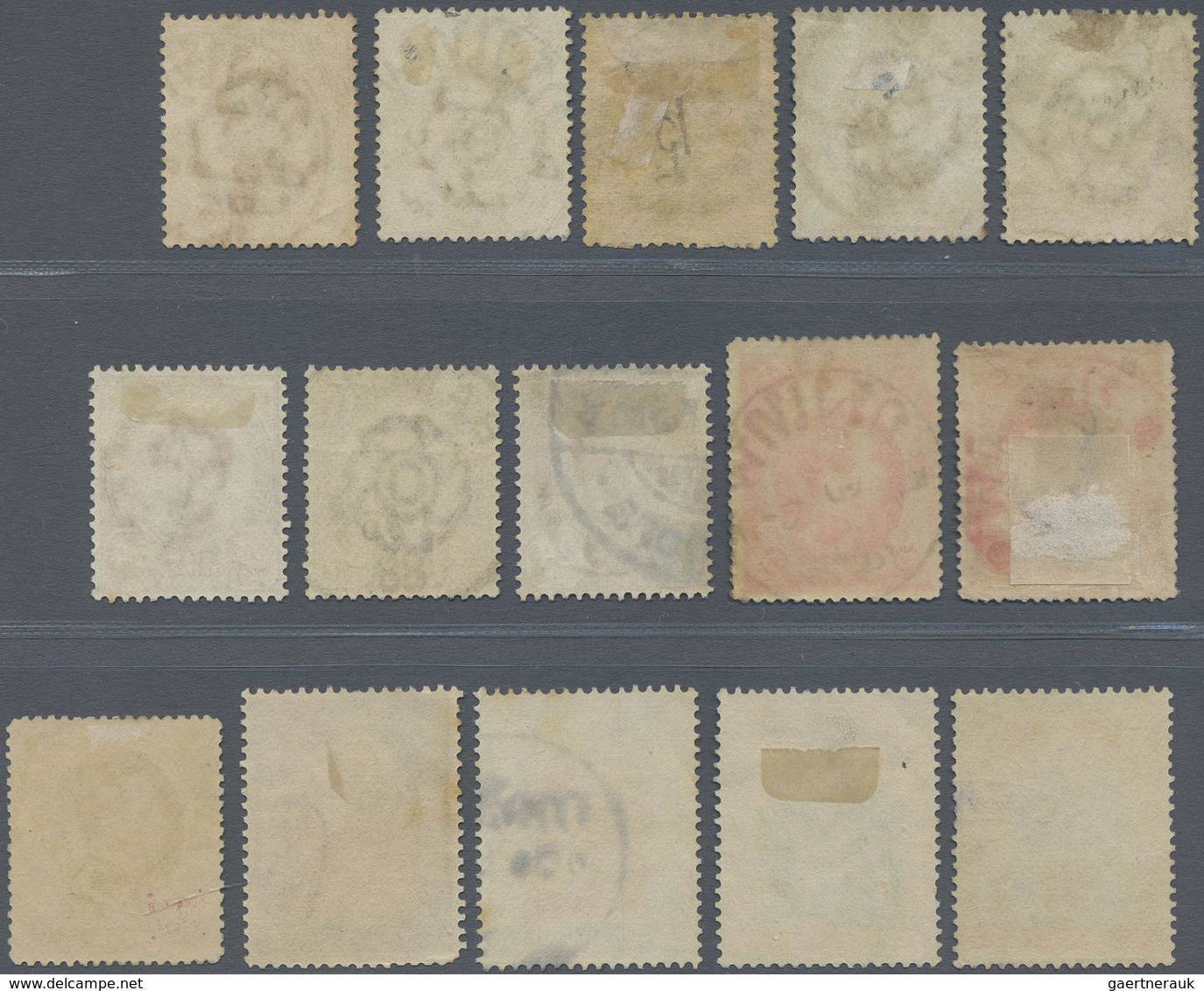 O Thailand: 1883-1910, 15 Classic Stamps With Unusual Cancellations Including Korat, Bangkok Paid, Coc - Thailand