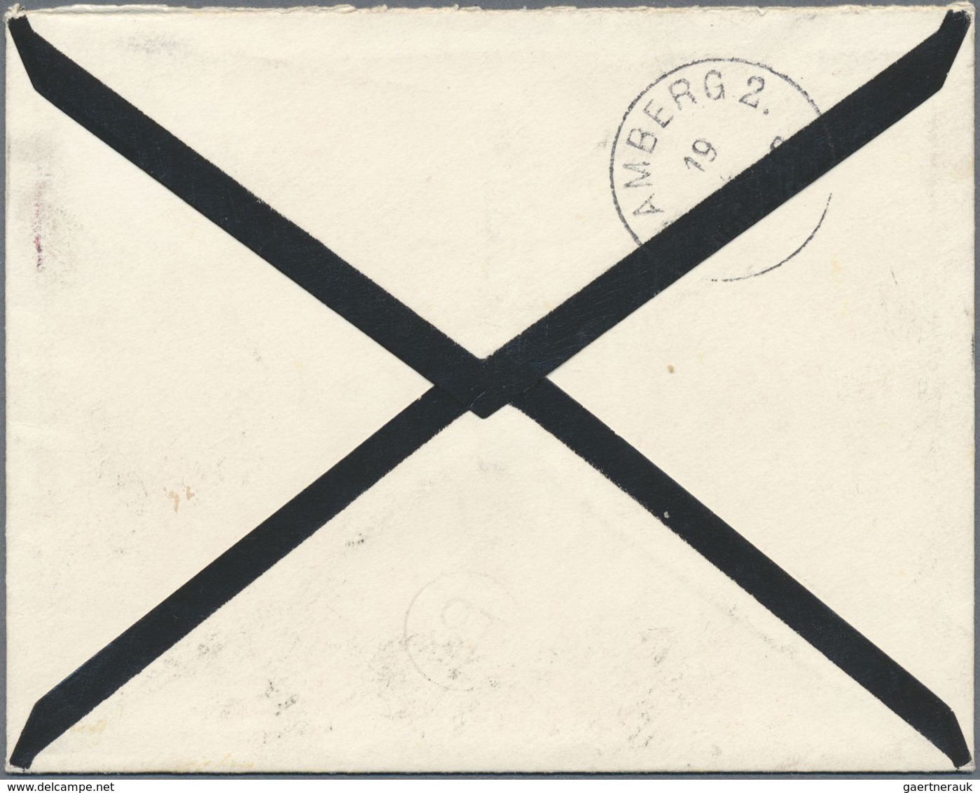 Br Thailand: 1890's Ca.: Mourning Cover From Bangkok To Bamberg, Germany Franked By 1887 12a. Lilac & C - Thailand