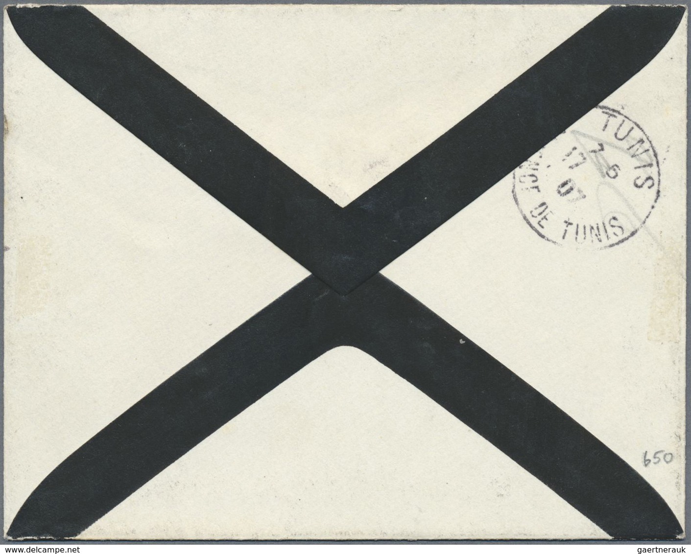 Br Thailand: 1907 Mourning Cover From Bangkok To TUNIS, Franked 1905 1c. And Left Hand Marginal 2c. Gre - Thailand