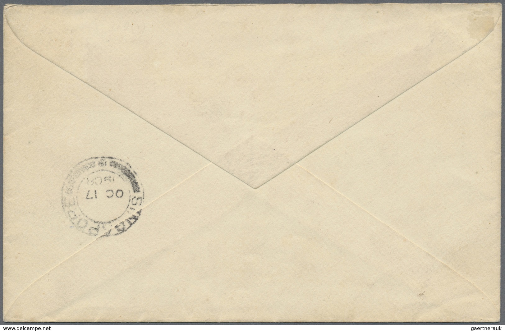 Br Thailand: 1908, Attractive Franking On Cover From "BANGKOK 11.10.08" To Singapore With Arrival Mark - Thailand