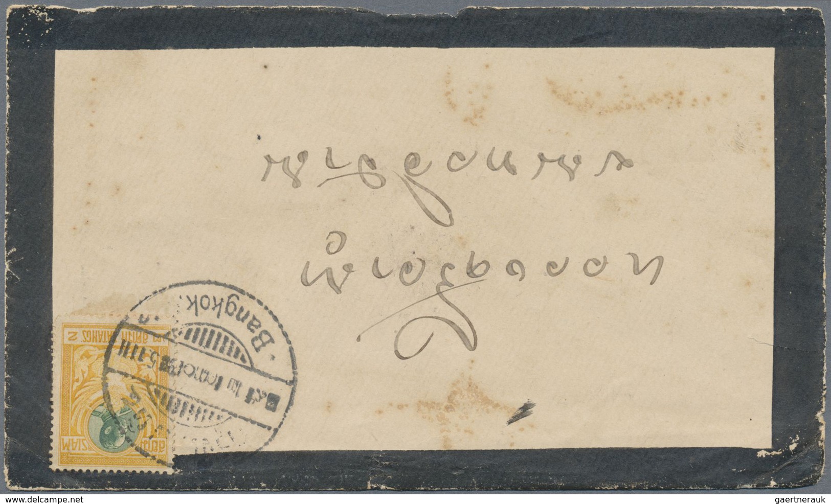 Br Thailand: 1911/1921/1931 Three Local/interprovincial Mourning Covers Each Franked 2s., 1911 Front Of - Thailand